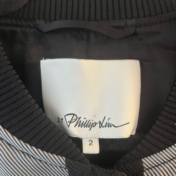 3.1 Phillip Lim Women's Gingham Jacquard Bomber - White Sand - Picture 4 of 14